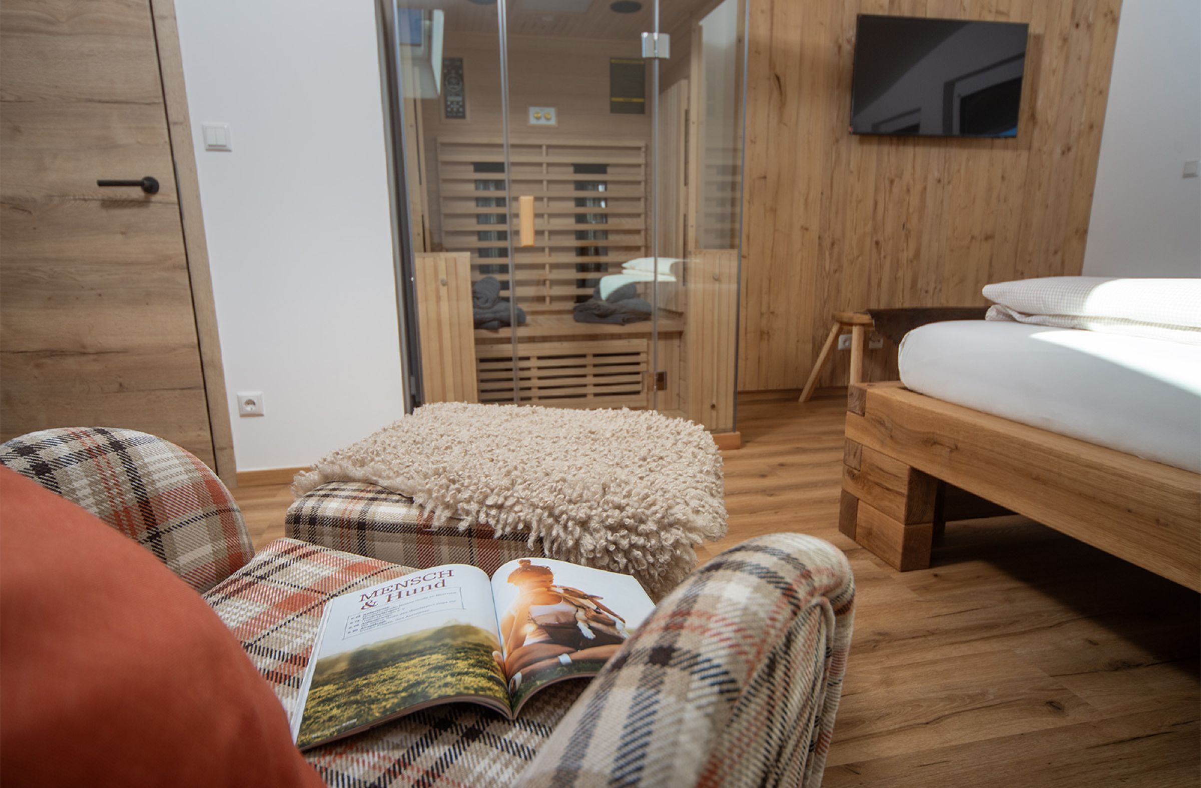 Ferienwohnung Bergnasennen, Immer schön, Pfronten Infrarotkabine in der Ferienwohnung Bergnasennen
