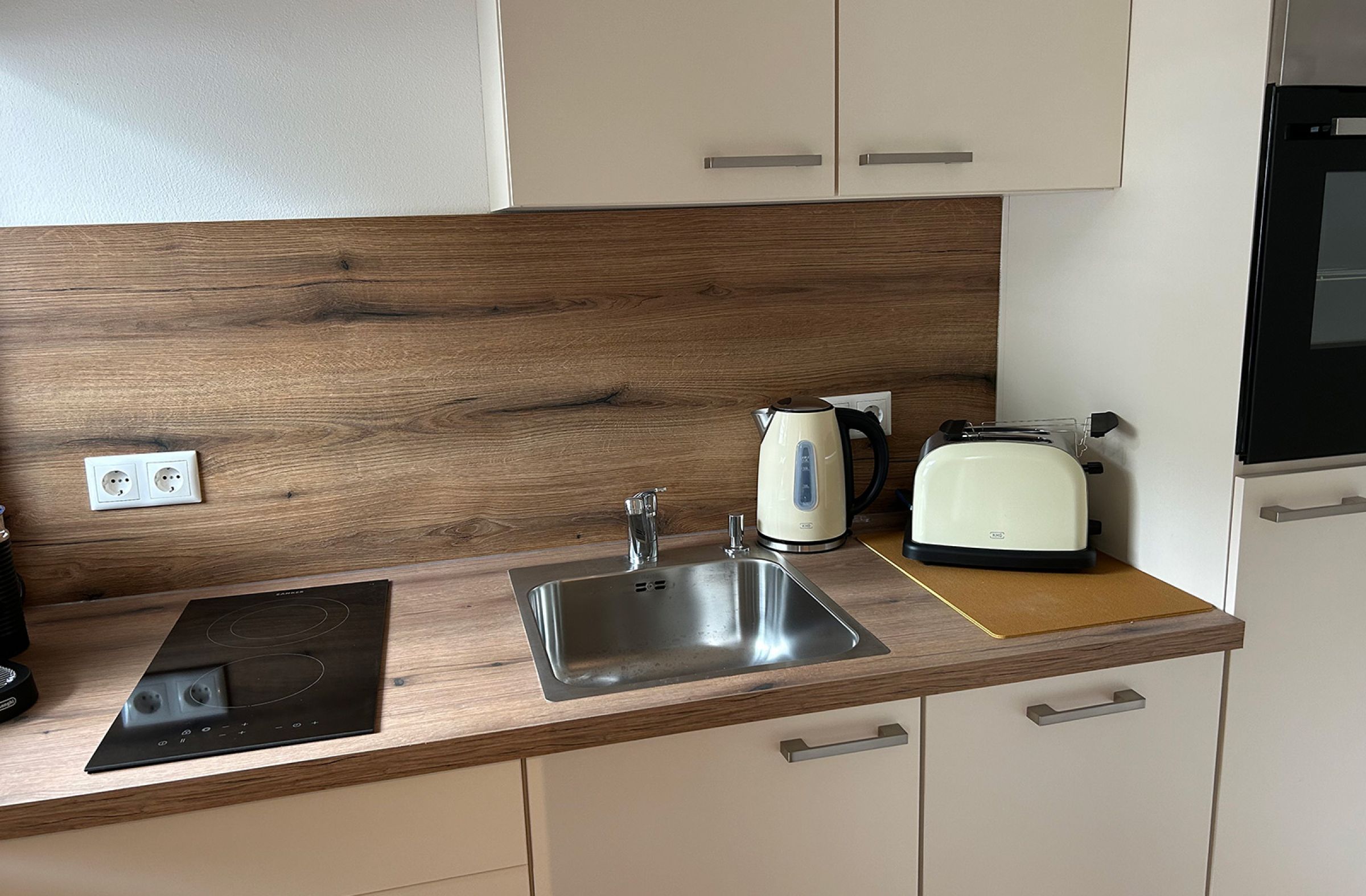 Küchenzeile in der Ferienwohnung Pudelwohl