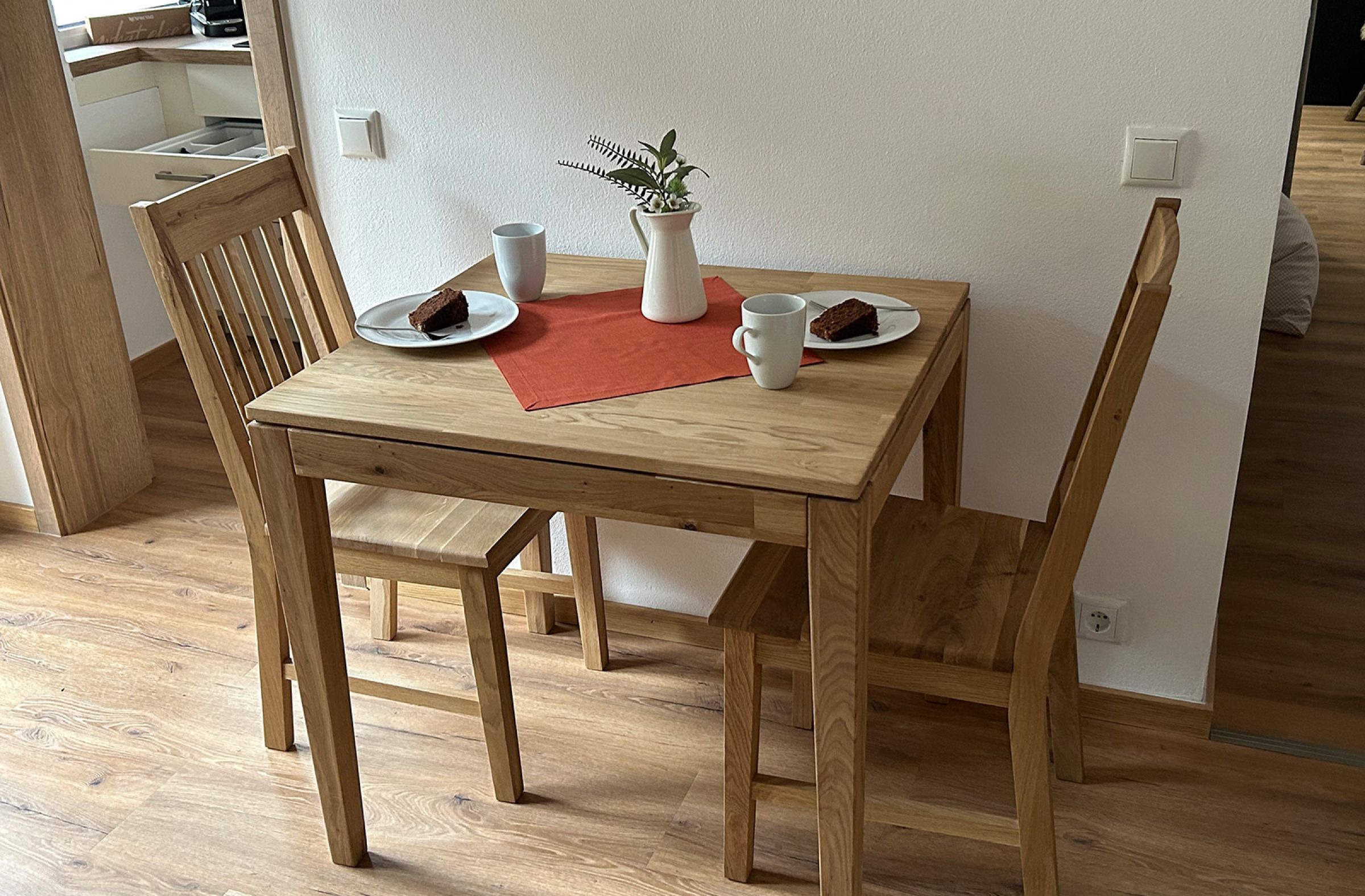Essbereich in der Ferienwohnung Pudelwohl