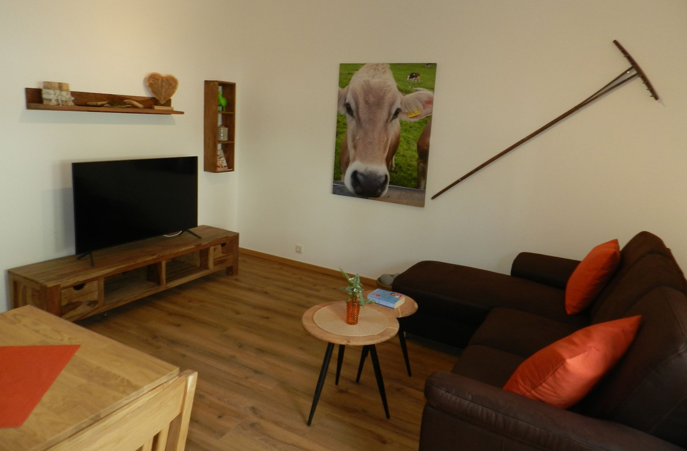 Wohnzimmer der Ferienwohnung Pudelwohl